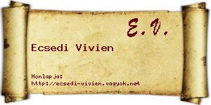 Ecsedi Vivien névjegykártya